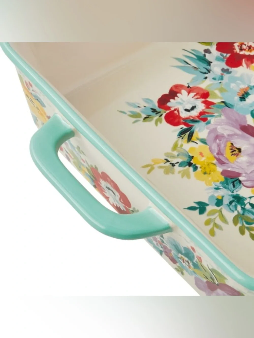 NEW Pioneer Woman 9x13 Floral Ceramic Casserole Dish with Lid